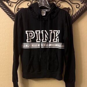 PINK Victoria's Secret Black Hoodie Sweater